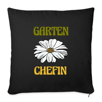 Garden Flower Garden Manager - Sofa pillowcase 17,3'' x 17,3'' (45 x 45 cm) - black - Front