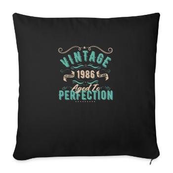 Vintage 1986 - 1986 Birthday Gift - Sofa pillowcase 17,3'' x 17,3'' (45 x 45 cm) - black - Front
