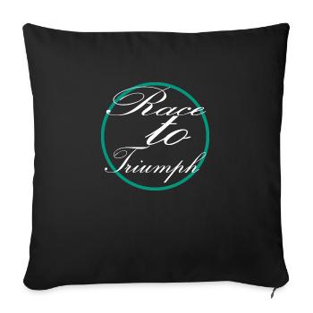 Festivals de courses de chevaux Stratégie de courses de chevaux - Housse de coussin décorative 45 x 45 cm - noir - Devant