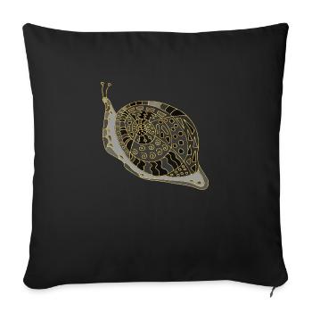 Escargot - Housse de coussin décorative 45 x 45 cm - noir - Devant