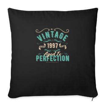 Vintage 1997 - 1997 Birthday Gift - Sofa pillowcase 17,3'' x 17,3'' (45 x 45 cm) - black - Front