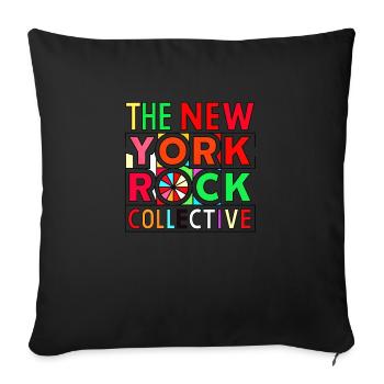 New York Rock Collective - Funky Retro Tee Design - Housse de coussin décorative 45 x 45 cm - noir - Devant