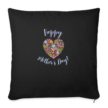 Happy Mothers Day - Sofa pillowcase 17,3'' x 17,3'' (45 x 45 cm) - black - Front