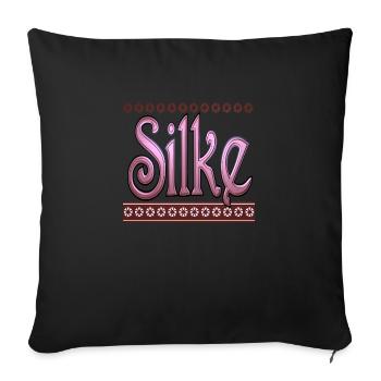 silke2 - Sofa pillowcase 17,3'' x 17,3'' (45 x 45 cm) - black - Front