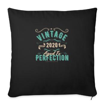 Vintage 2020 - 2020 Birthday Gift - Sofa pillowcase 17,3'' x 17,3'' (45 x 45 cm) - black - Front