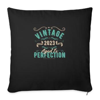 Vintage 2023-Birthday Gift 2023 - Sofa pillowcase 17,3'' x 17,3'' (45 x 45 cm) - black - Front