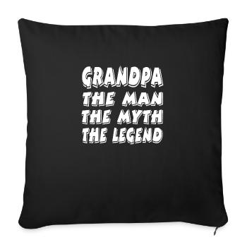 Grandfather - Sofa pillowcase 17,3'' x 17,3'' (45 x 45 cm) - black - Front