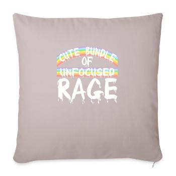 Funny Cute Bundle Of Unfocused Rage Rainbow Goth - Sofa pillowcase 17,3'' x 17,3'' (45 x 45 cm) - light taupe - Front