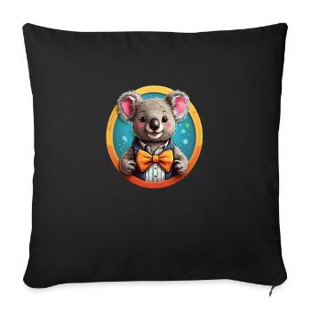 Funny Comic Koala - Sofa pillowcase 17,3'' x 17,3'' (45 x 45 cm) - black - Front