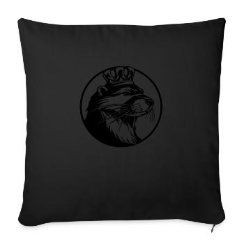 Monarque majestueux de la rivière - Housse de coussin décorative 45 x 45 cm - noir - Devant