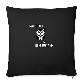 Retired Night Owl - Sofa pillowcase 17,3'' x 17,3'' (45 x 45 cm) - black - Front