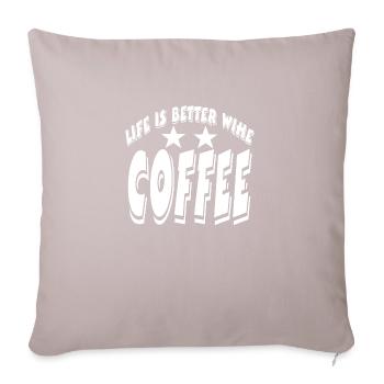 Café - Housse de coussin décorative 45 x 45 cm - taupe clair - Devant