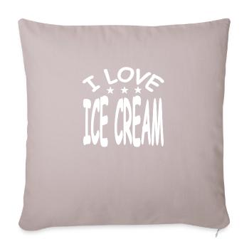 Glace - Housse de coussin décorative 45 x 45 cm - taupe clair - Devant