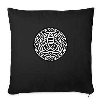Alte Wikingersymbole Keltisch-Gälisch Version 4 - Sofakissenbezug 45 x 45 cm - Schwarz - Vorne