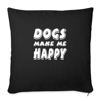Canine - Housse de coussin décorative 45 x 45 cm - noir - Devant