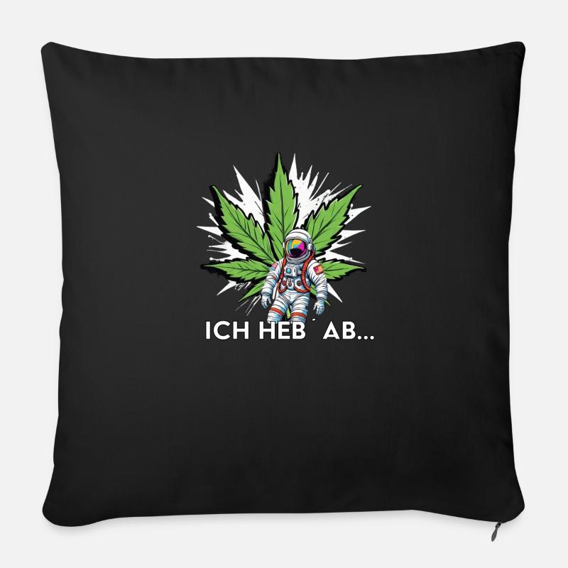 wie ein Astronaut - Sofakissenbezug 45 x 45 cm - Schwarz