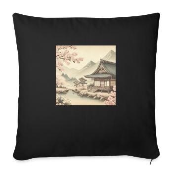 Japon Vintage Bright - Housse de coussin décorative 45 x 45 cm - noir - Devant