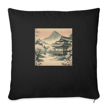 Japon Vintage Hell 2 - Housse de coussin décorative 45 x 45 cm - noir - Devant