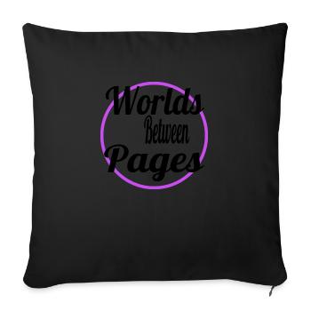 reading happy statement birthday present idea - Sofa pillowcase 17,3'' x 17,3'' (45 x 45 cm) - black - Front