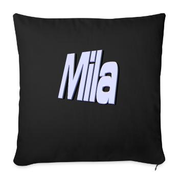 mila - Sofakissenbezug 45 x 45 cm - Schwarz - Vorne