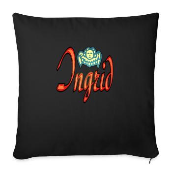 ingrid2 - Sofakissenbezug 45 x 45 cm - Schwarz - Vorne