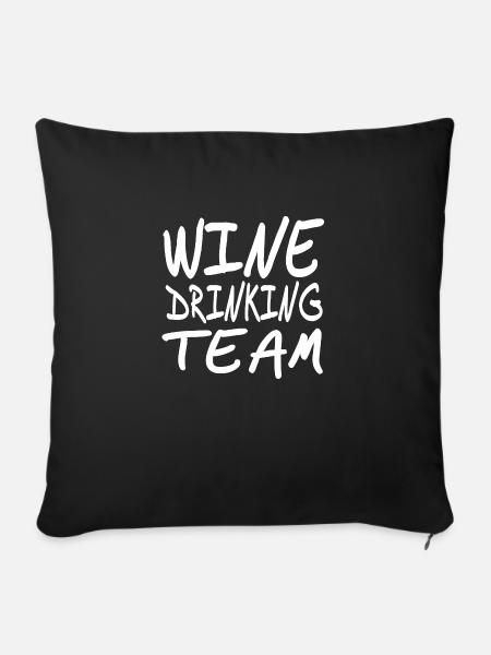 Wein - Sofakissenbezug 45 x 45 cm - Schwarz
