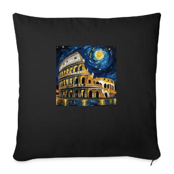 Van Gogh style - Sofa pillowcase 17,3'' x 17,3'' (45 x 45 cm) - black - Front