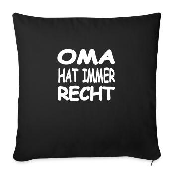 Oma - Sofakissenbezug 45 x 45 cm - Schwarz - Vorne