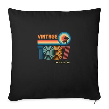 Vintage 1937 limited edition - Sofa pillowcase 17,3'' x 17,3'' (45 x 45 cm) - black - Front