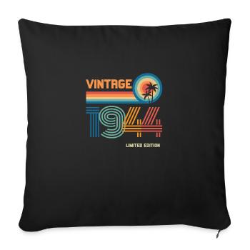 Vintage 1944 limited edition - Housse de coussin décorative 45 x 45 cm - noir - Devant