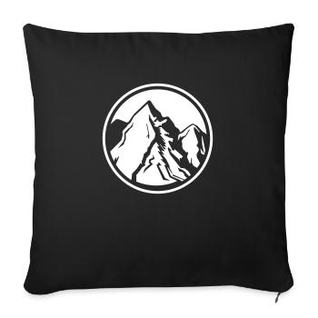 Mountains Mountains Mountains 1 - Sofa pillowcase 17,3'' x 17,3'' (45 x 45 cm) - black - Front