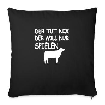 Bauer - Sofakissenbezug 45 x 45 cm - Schwarz - Vorne