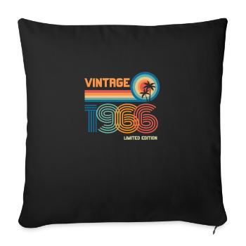 Vintage 1966 limited edition - Housse de coussin décorative 45 x 45 cm - noir - Devant