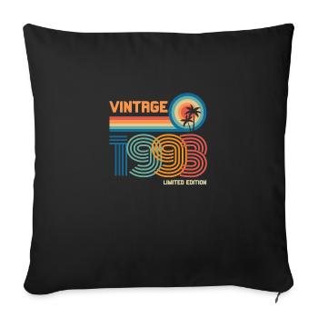 Vintage 1993 limited edition - Housse de coussin décorative 45 x 45 cm - noir - Devant
