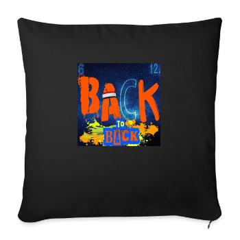 BACK to back CHEMISTRY - Sofa pillowcase 17,3'' x 17,3'' (45 x 45 cm) - black - Front