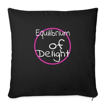 Statement Balance Quotes Balance in Chaos - Sofa pillowcase 17,3'' x 17,3'' (45 x 45 cm) - black - Front