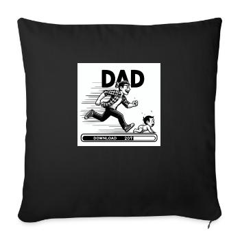 DAD - Sofa pillowcase 17,3'' x 17,3'' (45 x 45 cm) - black - Front