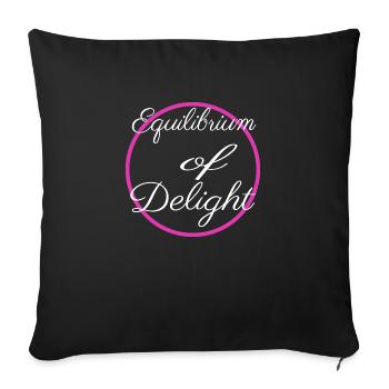 joy and laughter present idea inner joy gift - Sofa pillowcase 17,3'' x 17,3'' (45 x 45 cm) - black - Front