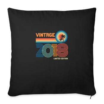 Vintage 2018 limited edition - Housse de coussin décorative 45 x 45 cm - noir - Devant