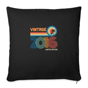 Vintage 2016 limited edition - Housse de coussin décorative 45 x 45 cm - noir - Devant