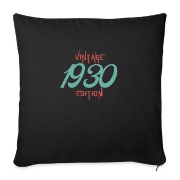 Vintage 1930 edition - Housse de coussin décorative 45 x 45 cm - noir - Devant