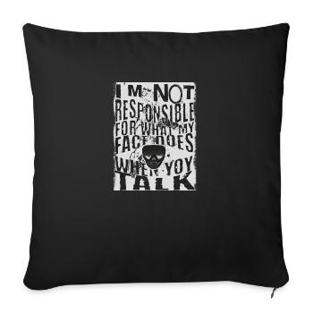 I m not a people person Funny anti social quote 40 - Sofa pillowcase 17,3'' x 17,3'' (45 x 45 cm) - black - Front
