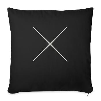 Croix libre - Housse de coussin décorative 45 x 45 cm - noir - Devant