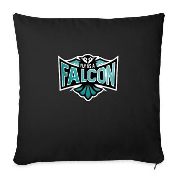 Fly As A Falcon - Gridlocked - Sofa pillowcase 17,3'' x 17,3'' (45 x 45 cm) - black - Front