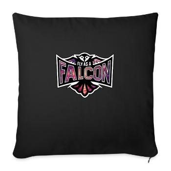 Fly As A Falcon - Ocean Set - Sofa pillowcase 17,3'' x 17,3'' (45 x 45 cm) - black - Front