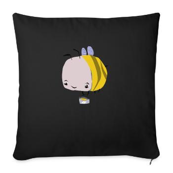 La petite ouvrière - Housse de coussin décorative 45 x 45 cm - noir - Devant