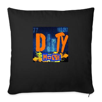DIRTY MOVE CHEMISTRY - Sofa pillowcase 17,3'' x 17,3'' (45 x 45 cm) - black - Front