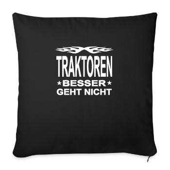 Traktor - Sofakissenbezug 45 x 45 cm - Schwarz - Vorne