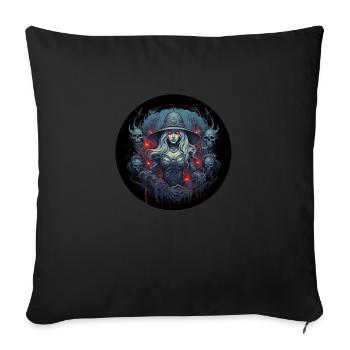 The necromancer in role-playing - Sofa pillowcase 17,3'' x 17,3'' (45 x 45 cm) - black - Front