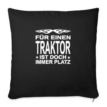 Traktor - Sofakissenbezug 45 x 45 cm - Schwarz - Vorne